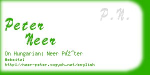 peter neer business card